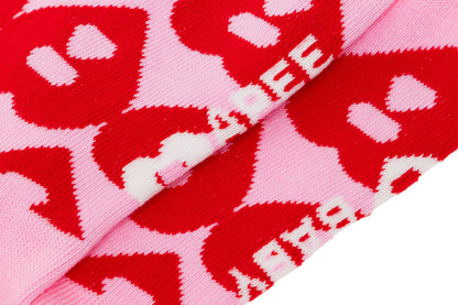 BAPE BIG HEART MONOGRAM INTARSIA SOCKS #2