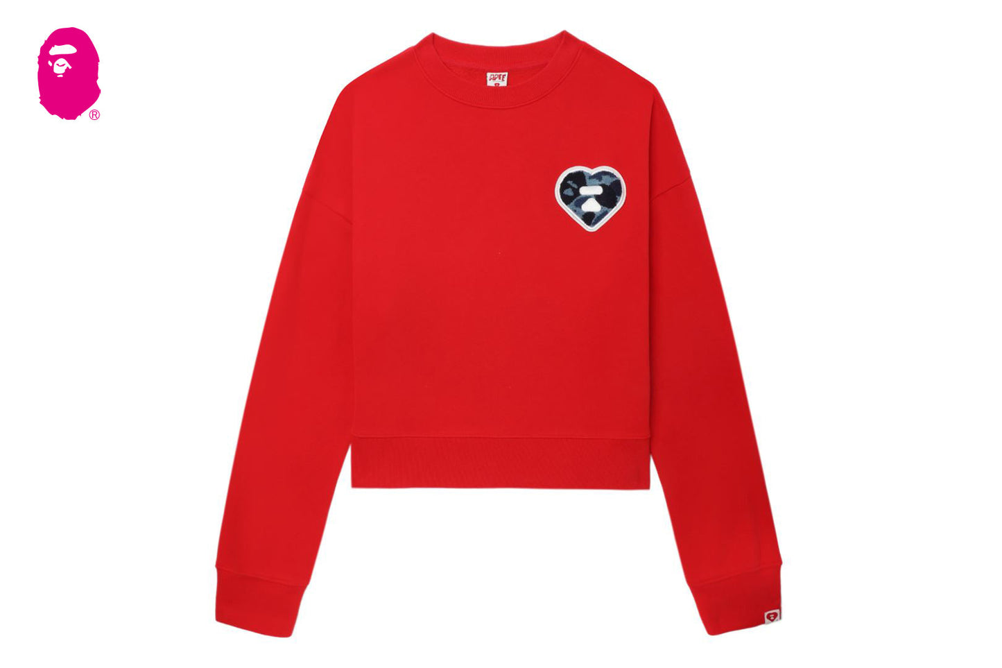 BAPE CAMO CHENILLE EMBROIDERY BADGE SWEAT SHIRT