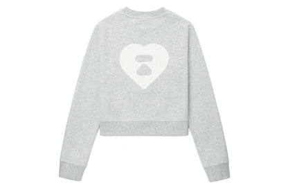 BAPE BIG HEART BACK PRINT CROP SWEAT SHIRT