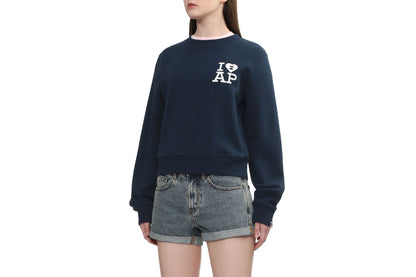 BAPE BIG HEART BACK PRINT CROP SWEAT SHIRT