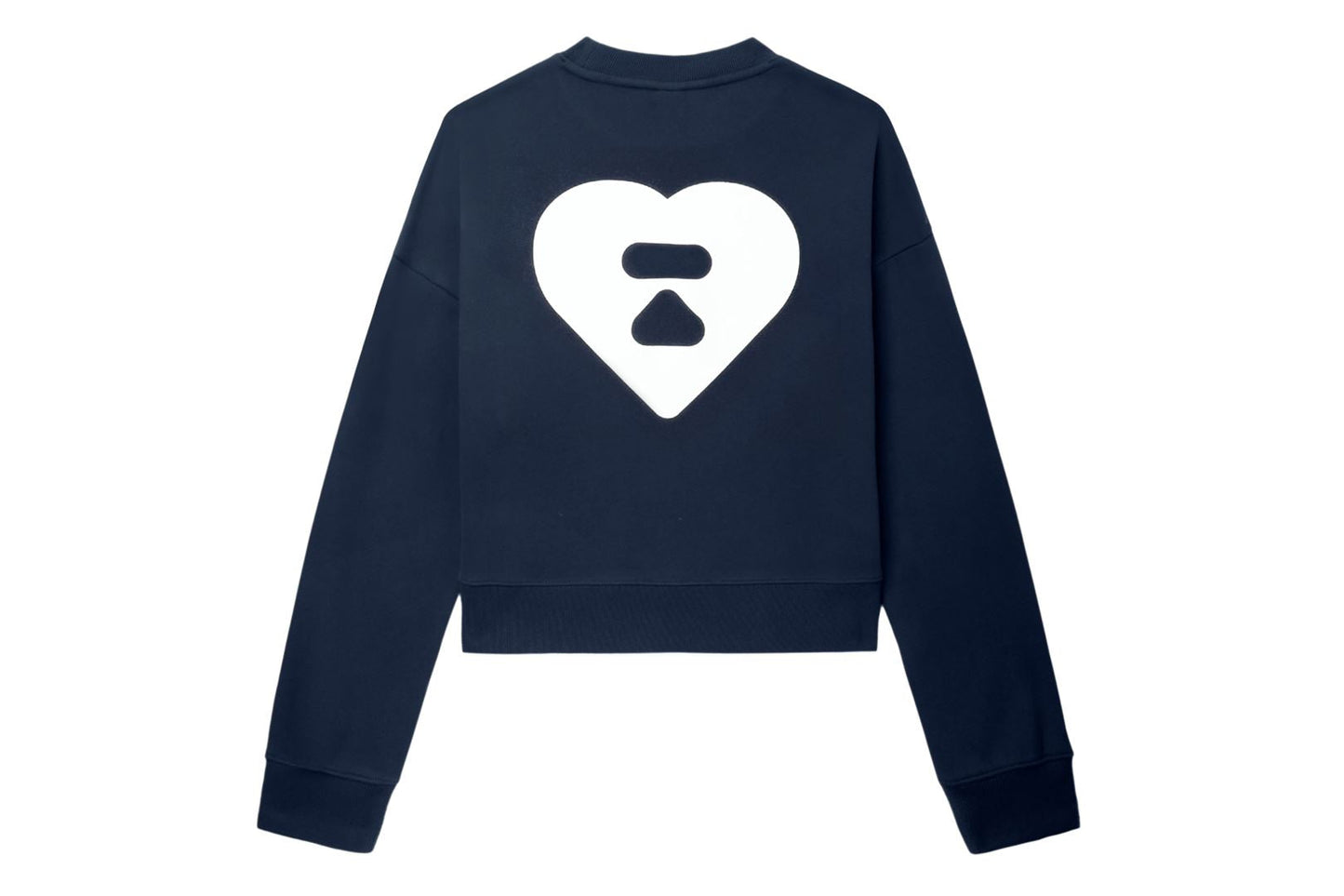 BAPE BIG HEART BACK PRINT CROP SWEAT SHIRT