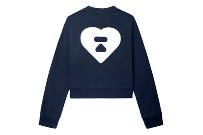 BAPE BIG HEART BACK PRINT CROP SWEAT SHIRT