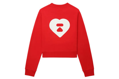 BAPE BIG HEART BACK PRINT CROP SWEAT SHIRT