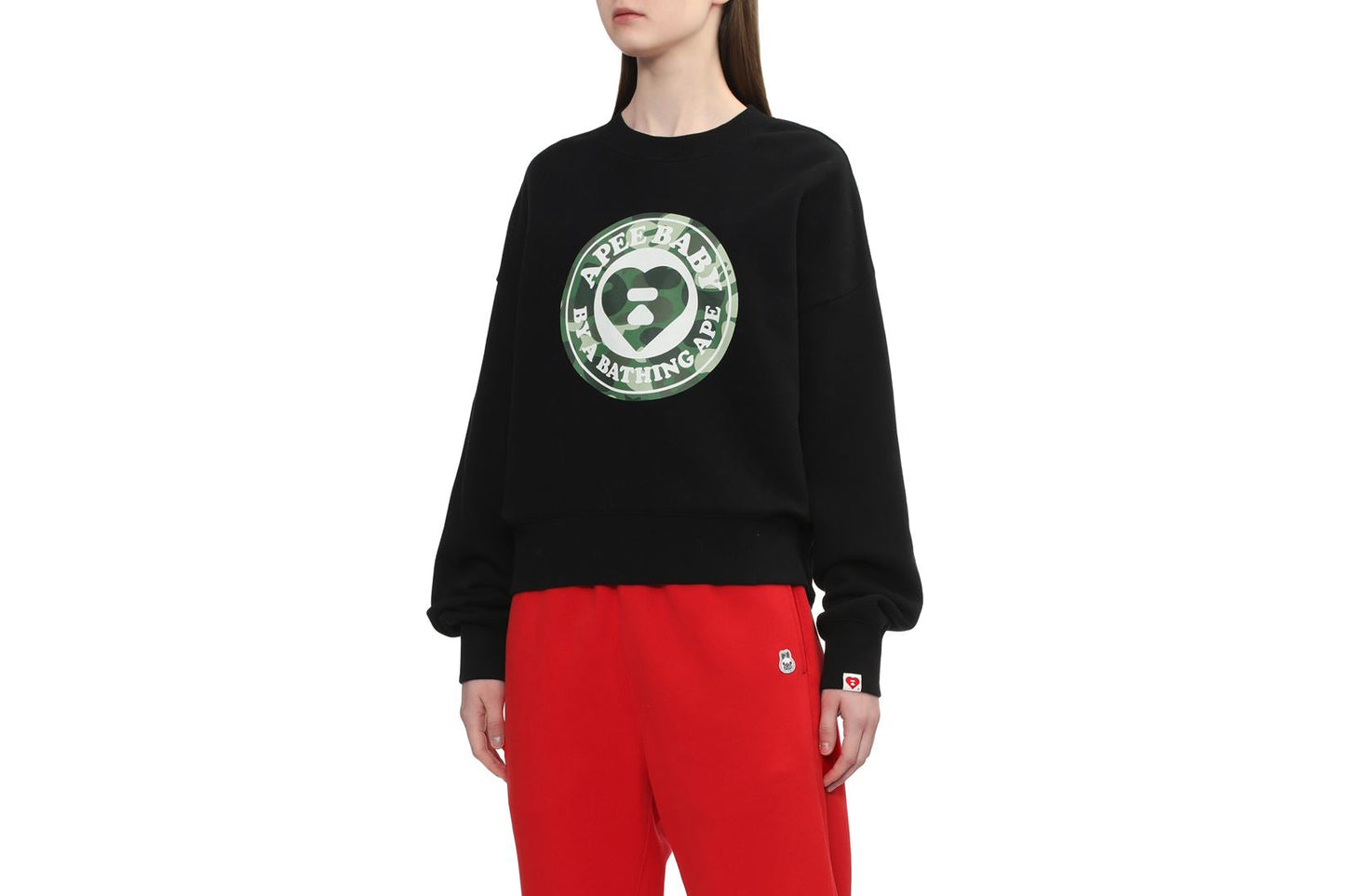 BAPE 圓形迷彩心形印花運動衫