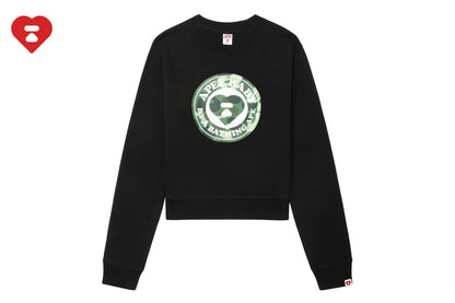 BAPE 圓形迷彩心形印花運動衫