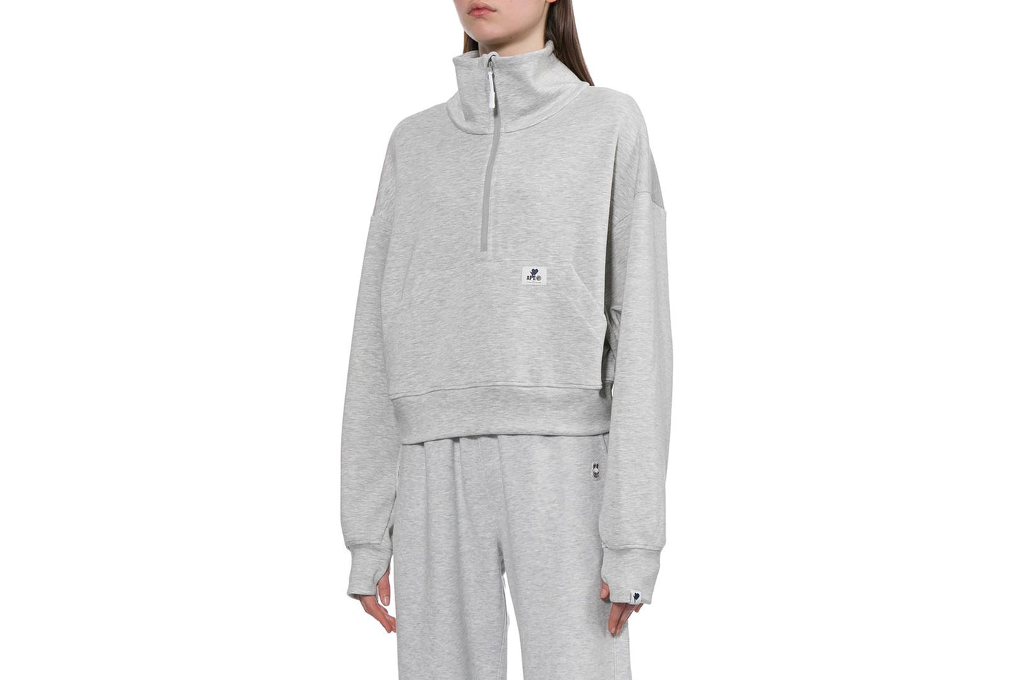 BAPE CROP ZIP-UP PULLOVER