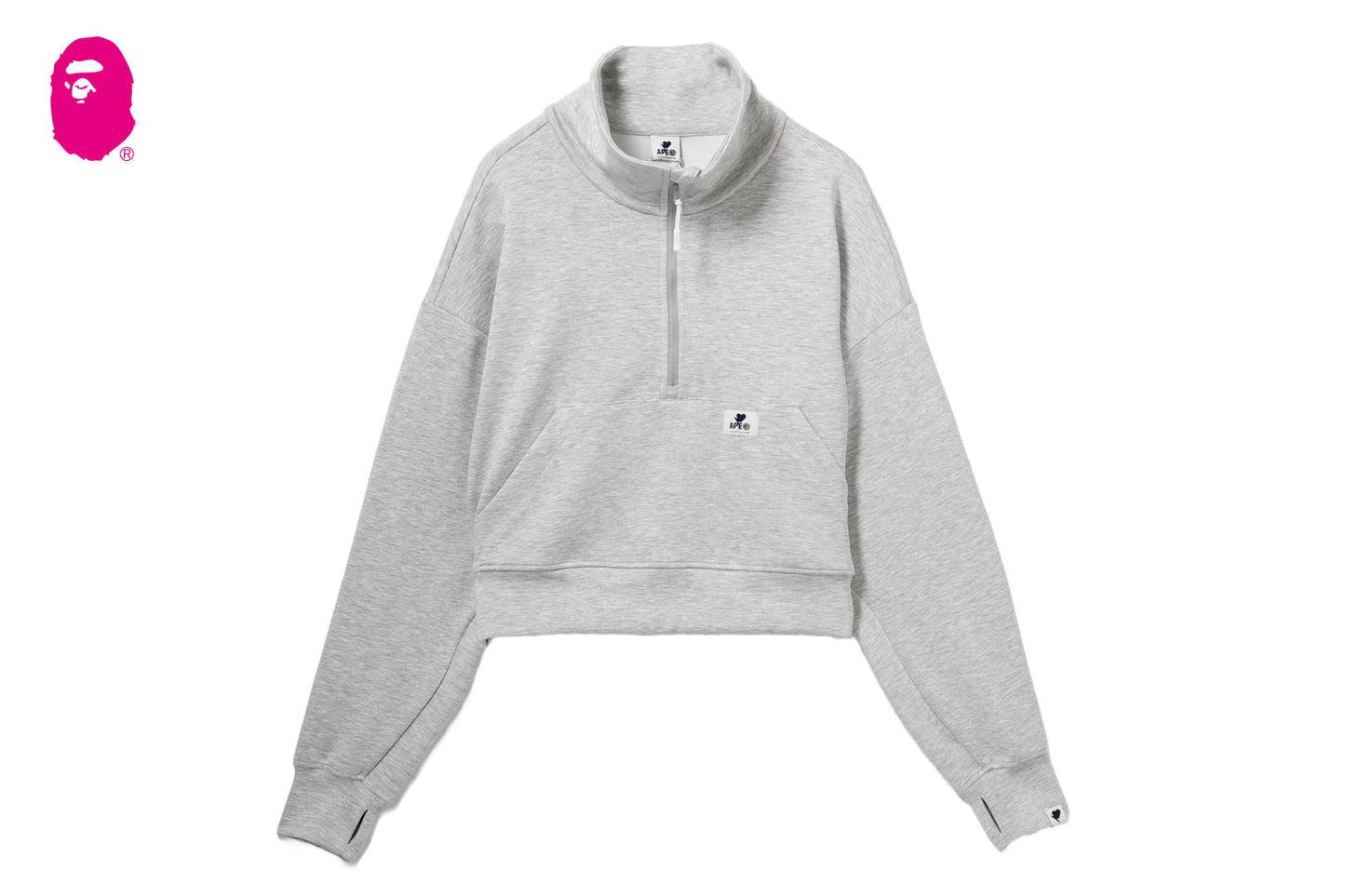 BAPE CROP ZIP-UP PULLOVER