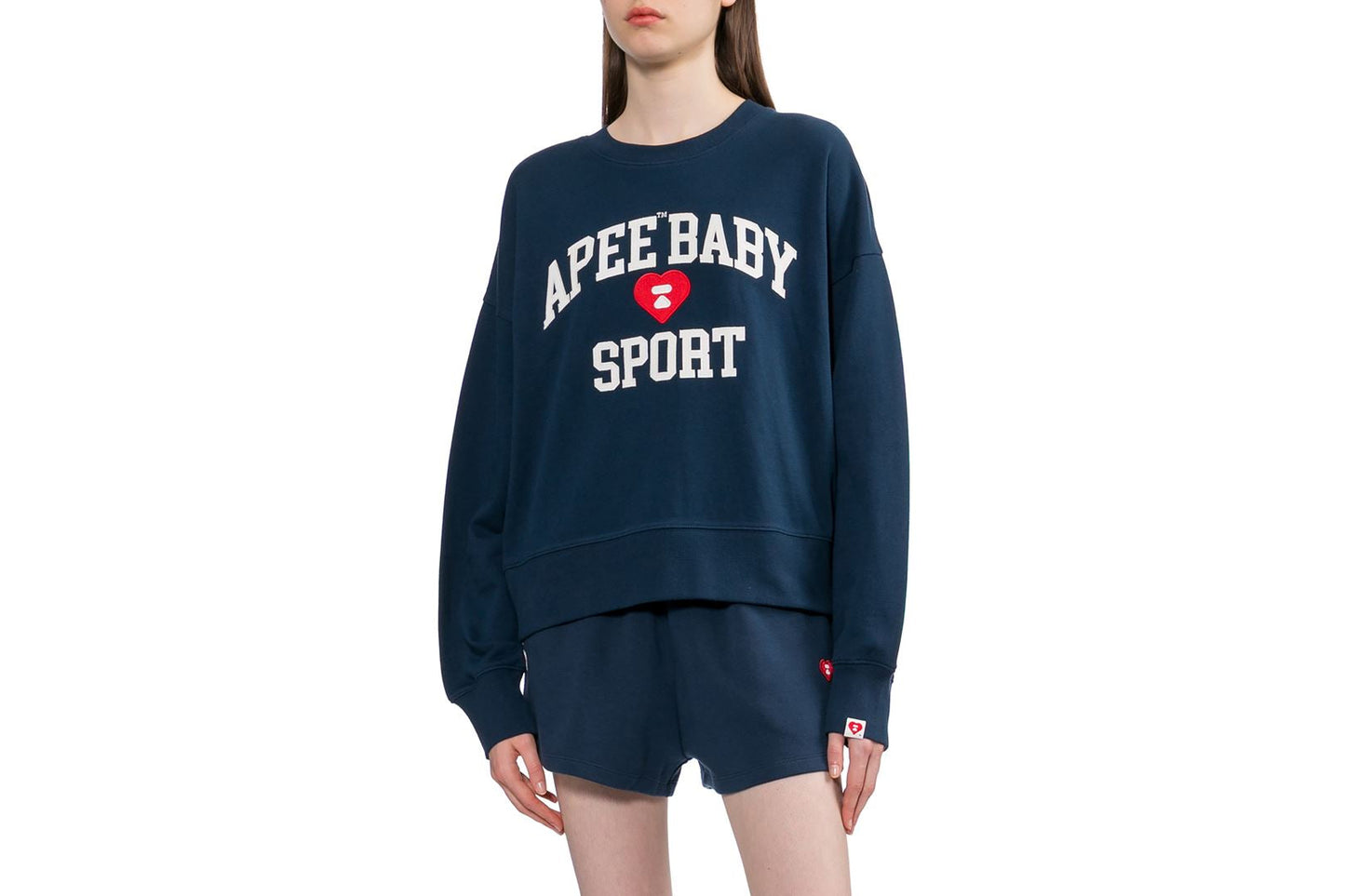 BAPE 應用補丁與心形刺繡運動衫