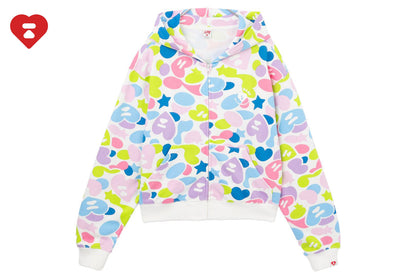 BAPE CAMO HOODED ZIP UP SWEATER