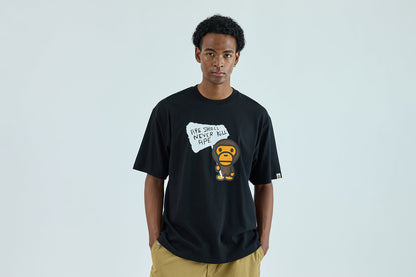 BAPE BABY MILO 圖案寬鬆版短袖T恤