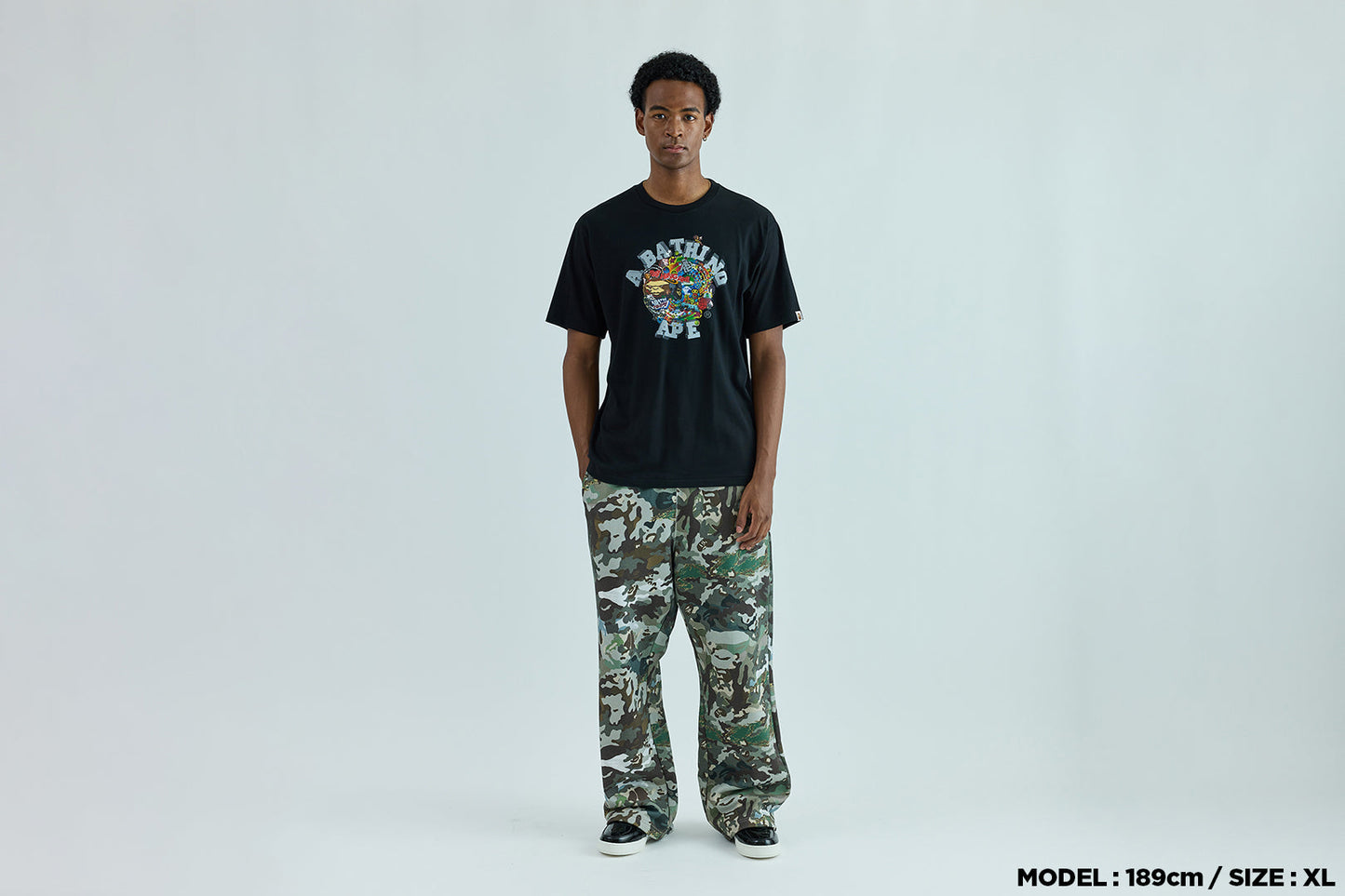 BAPE COLORFUL 3D GRAPHIC COLLEGE TEE