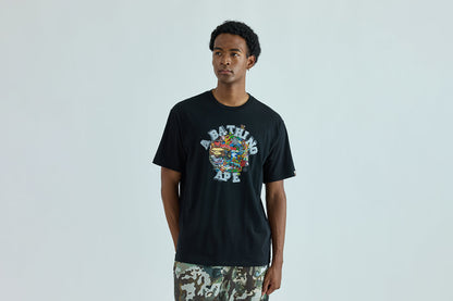BAPE COLORFUL 3D GRAPHIC COLLEGE TEE