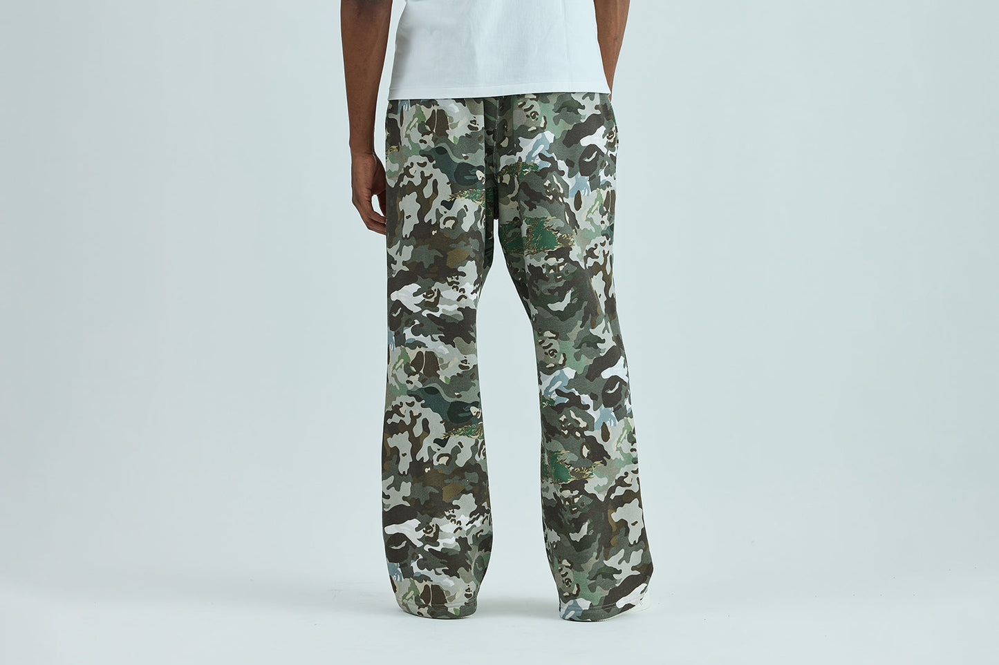 BAPE HYBRID CAMO APE FACE LOGO 寬鬆版運動長褲
