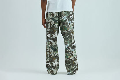 BAPE HYBRID CAMO APE FACE LOGO 寬鬆版運動長褲