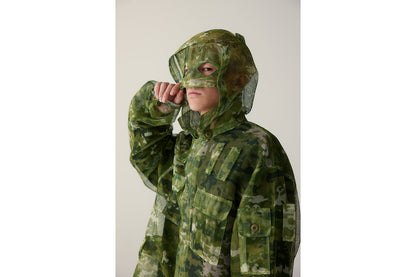 BAPE MULTI PIXEL CAMO MASK HOODED SHIRT JACKET