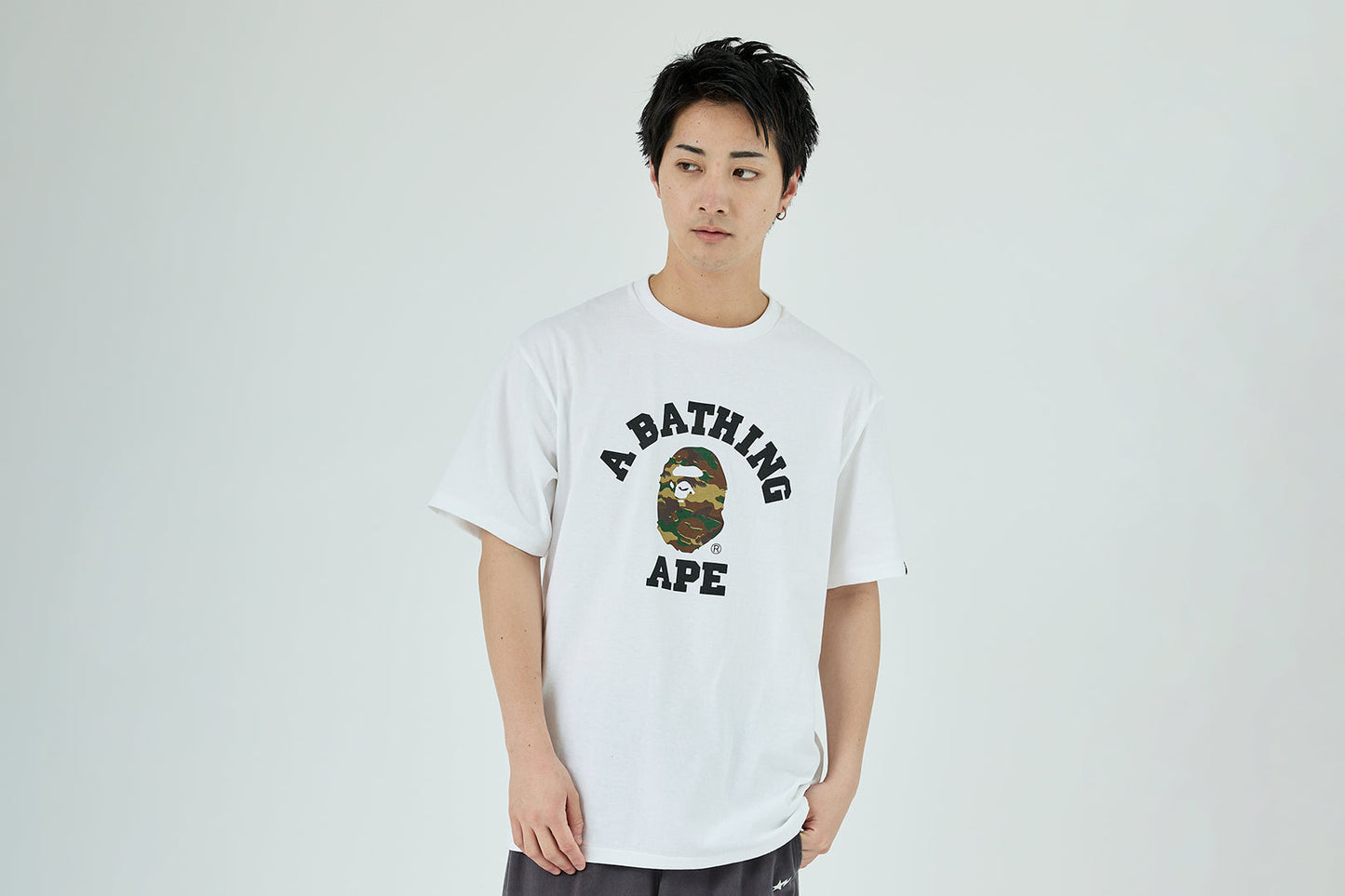 BAPE GLITCH WOODLAND CAMO 大學T恤