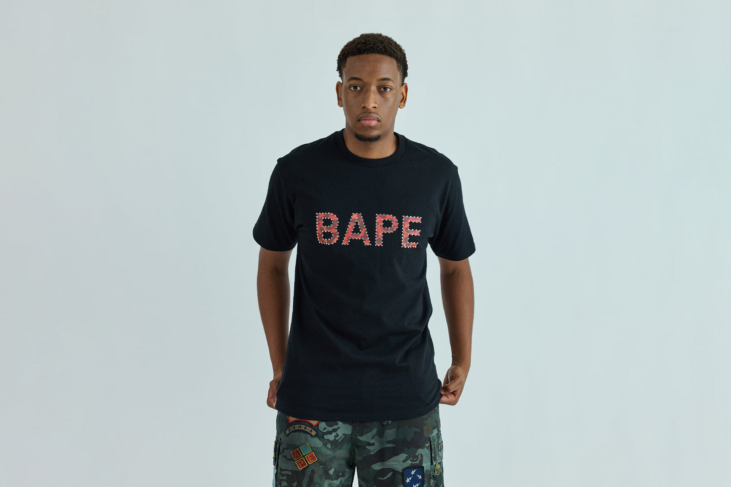 BAPE 水晶字母T恤