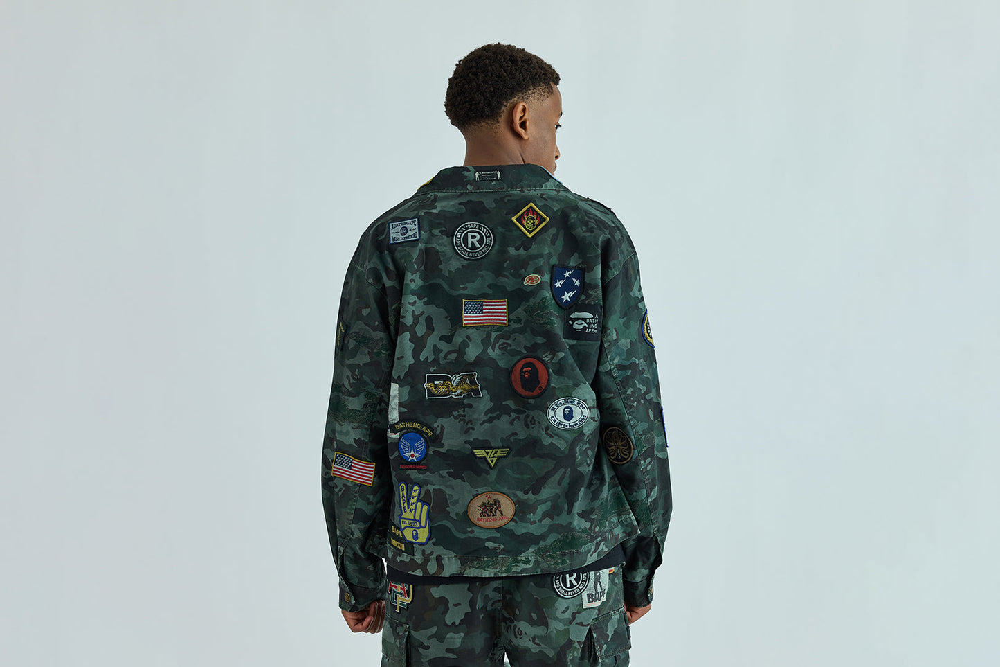 BAPE HYBRID CAMO MULTI BADGE JACKET