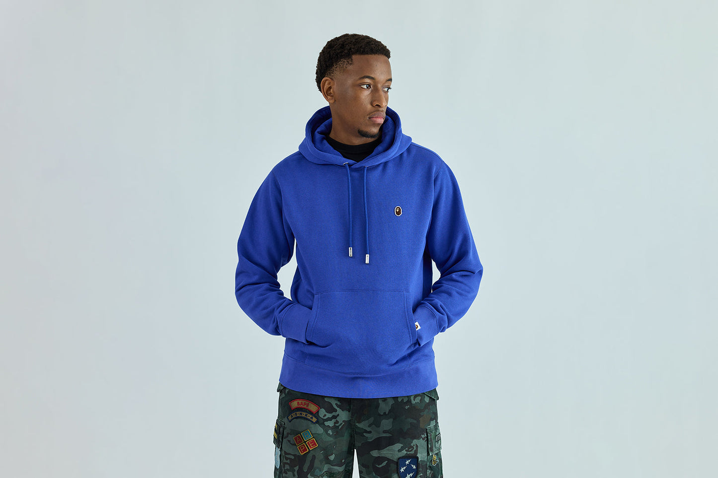BAPE ONE POINT REGULAR FIT PULLOVER HOODIE