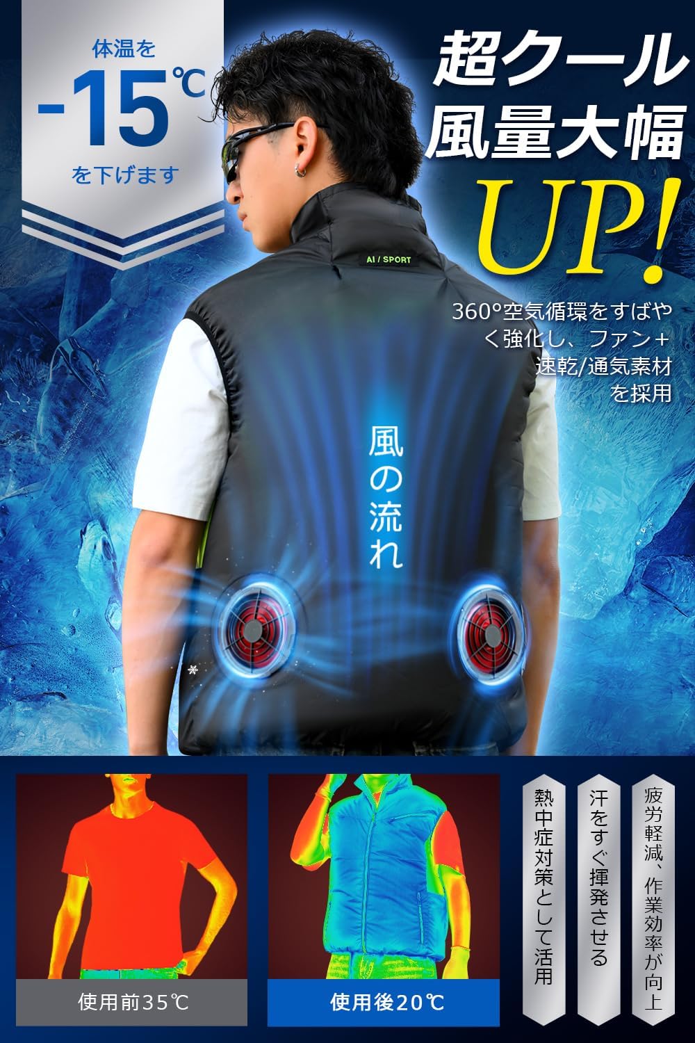 日本代購｜Noraui 空調作業服 - 2026暴風ファン大容量空調作業服｜Amazon JP