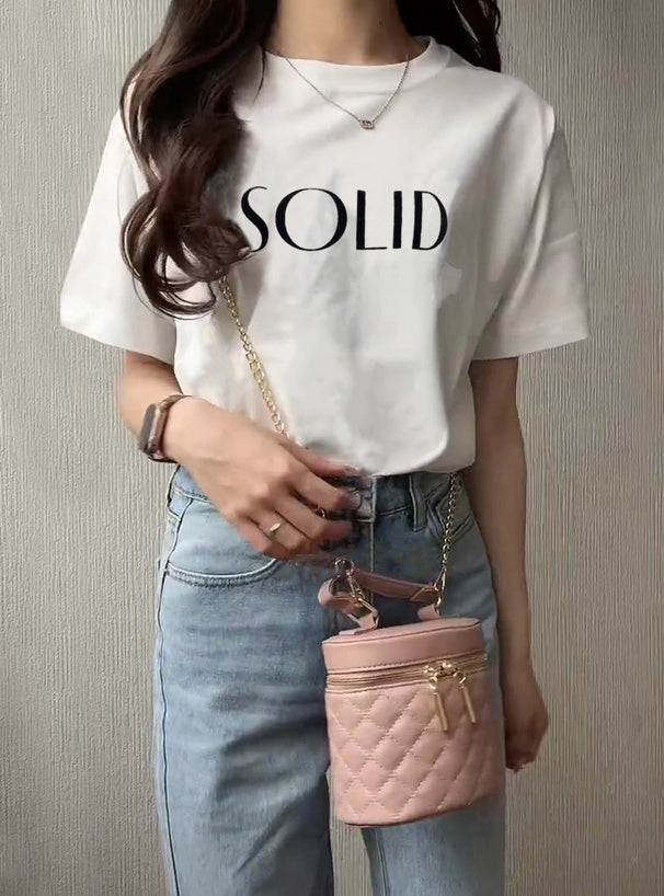 日本代購｜GRL T恤 - 標誌印花T恤（米白色 / F）｜GRL