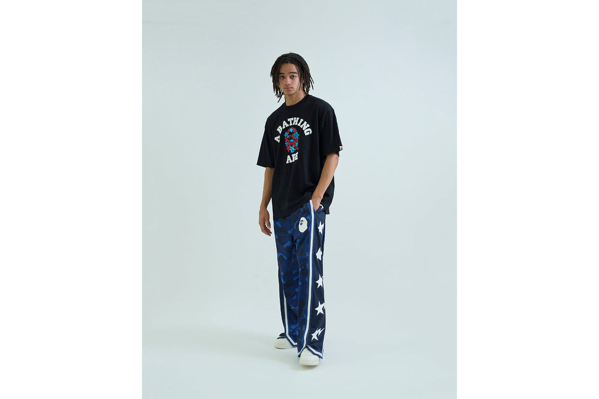BAPE COLOR CAMO MESH 高開衩按扣鬆身長褲