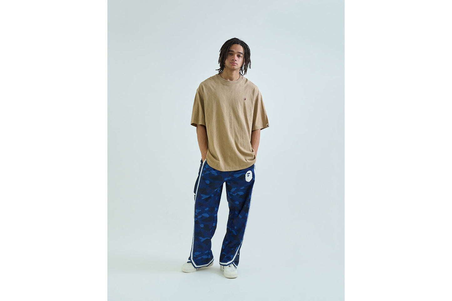 BAPE STA PATTERN JACQUARD ONE POINT RELAXED FIT TEE