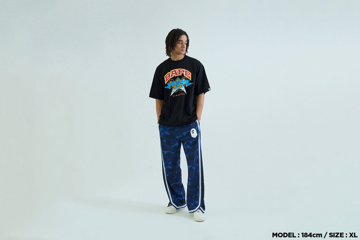 BAPE TWIN STA SPORT COLLEGE 寬鬆版短袖T恤