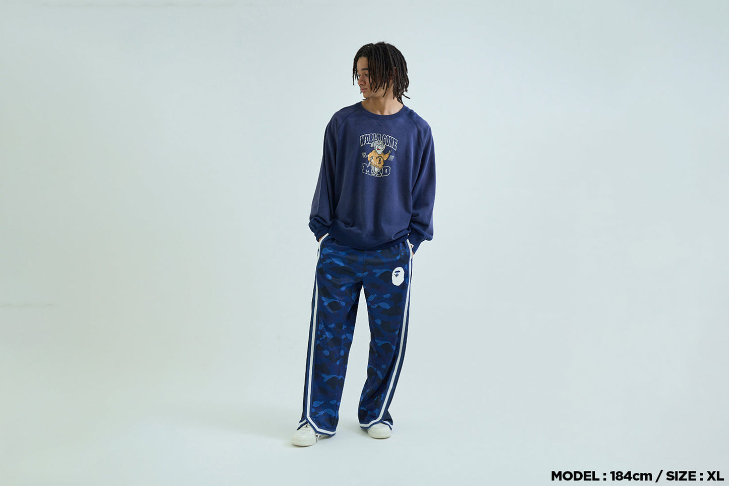 BAPE WGM BEAST COLLEGE 寬鬆版圓領運動衫
