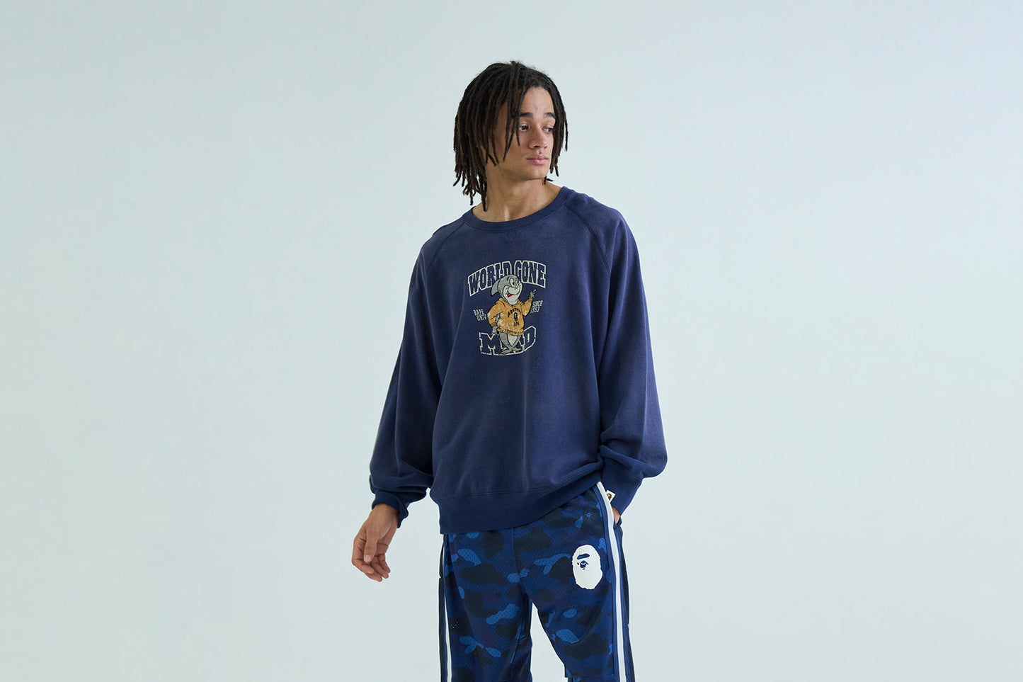 BAPE WGM BEAST COLLEGE 寬鬆版圓領運動衫