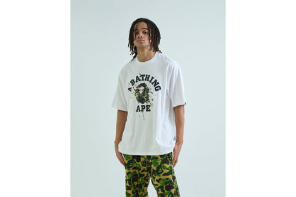 BAPE ABC CAMO SPLASH COLLEGE RELAXED FIT TEE