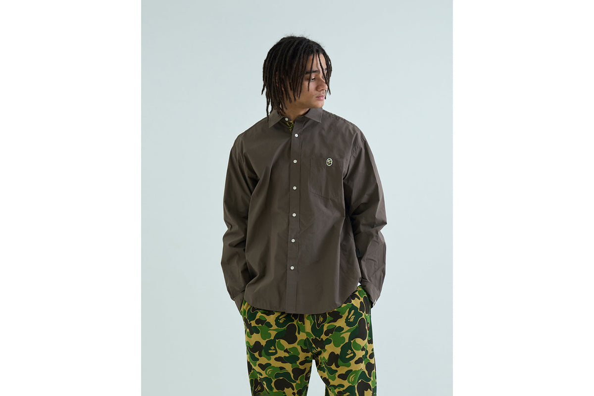 BAPE ABC CAMO ONE POINT RELAXED FIT LS SHIRTS