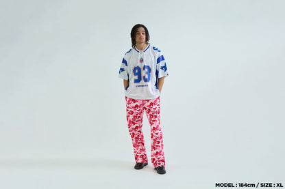 BAPE SOLID CAMO JACQUARD MESH CROPPED FIT FOOTBALL JESEY