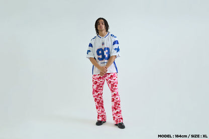 BAPE SOLID CAMO JACQUARD MESH CROPPED FIT FOOTBALL JESEY