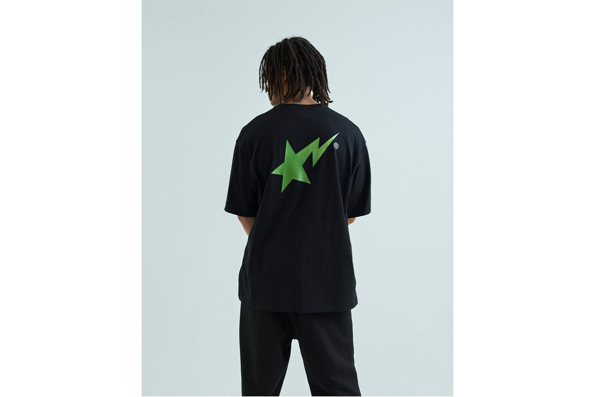BAPE METALLIC BAPE STA LOGO RELAXED FIT TEE