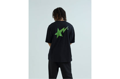 BAPE METALLIC BAPE STA LOGO RELAXED FIT TEE