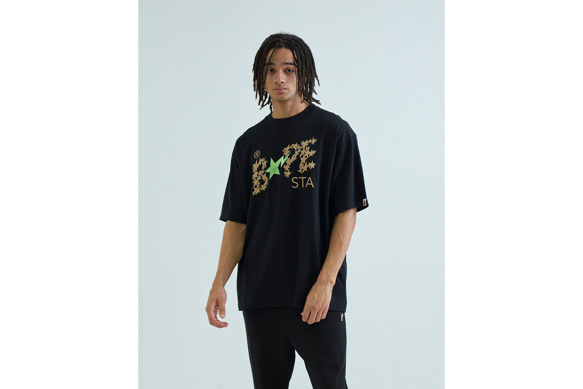 BAPE METALLIC BAPE STA LOGO RELAXED FIT TEE