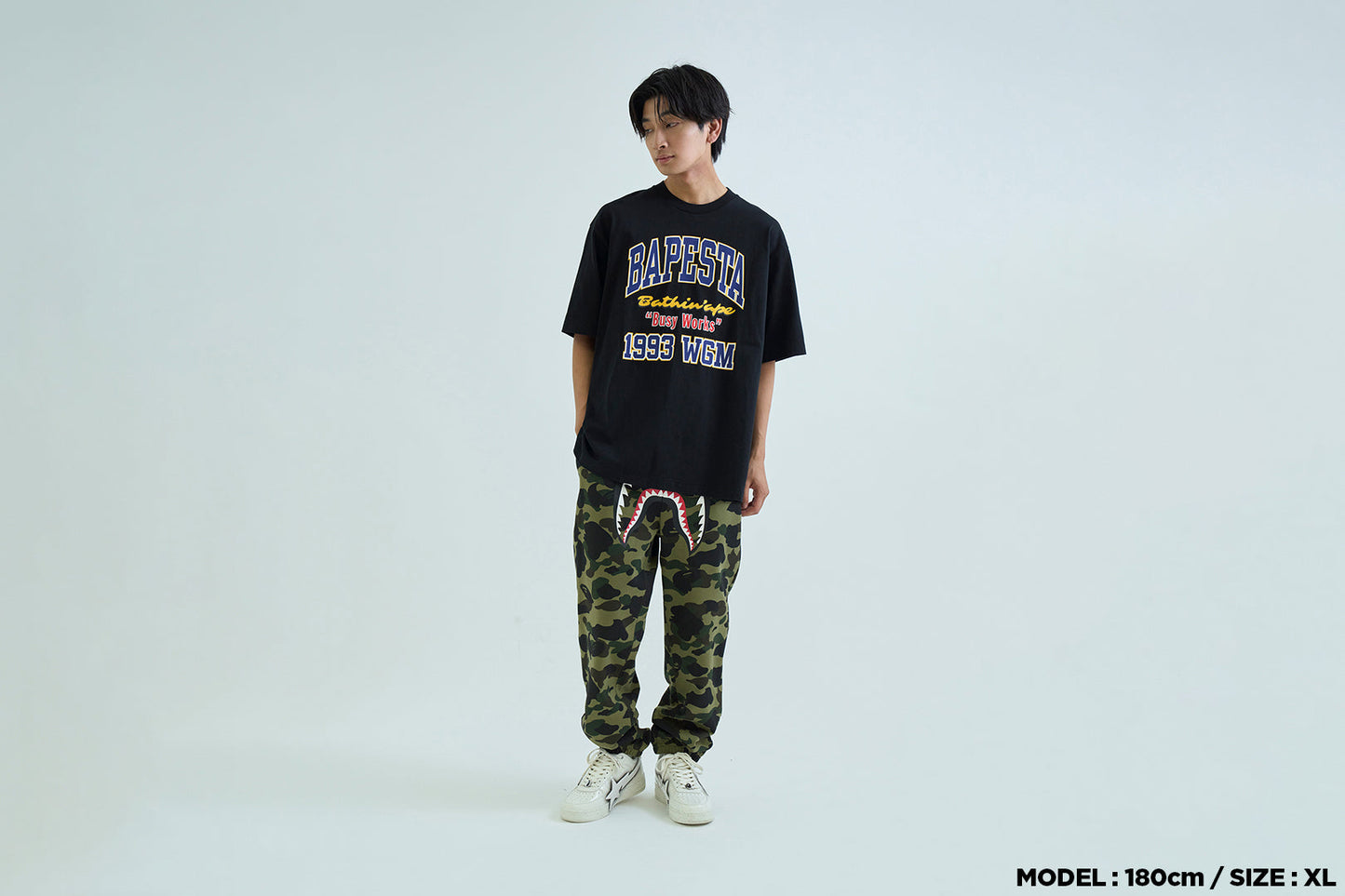 BAPE 1ST CAMO SHARK 運動褲