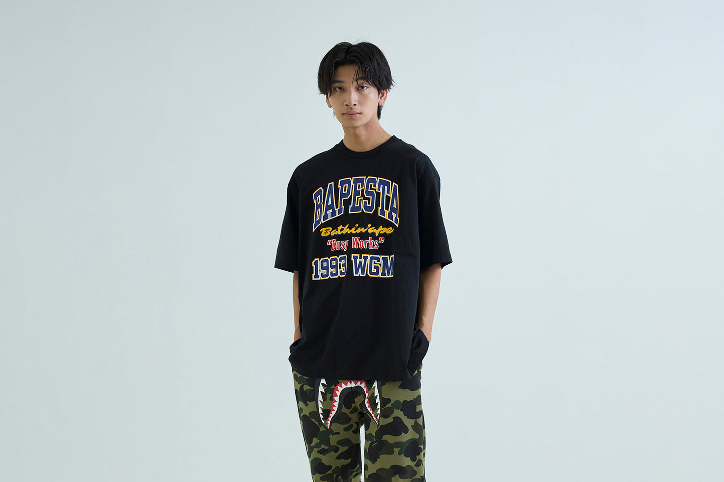 BAPE STA COLLEGE 寬鬆版短袖T恤 #1