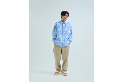 BAPE SOLID CAMO ONE POINT RELAXED FIT LS SHIRTS
