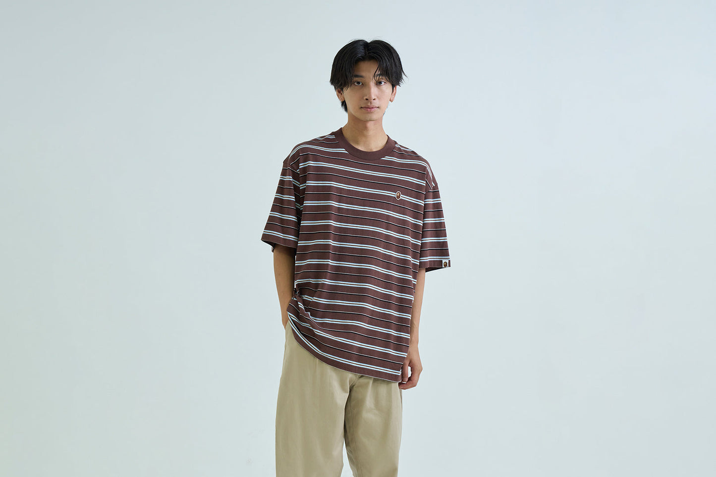 BAPE ONE POINT STRIPE RELAXED FIT TEE
