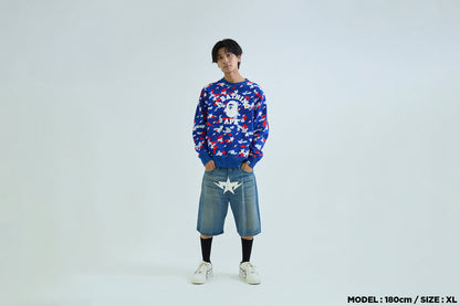 BAPE STA STRIKE CAMO 大學風格圓領運動衫