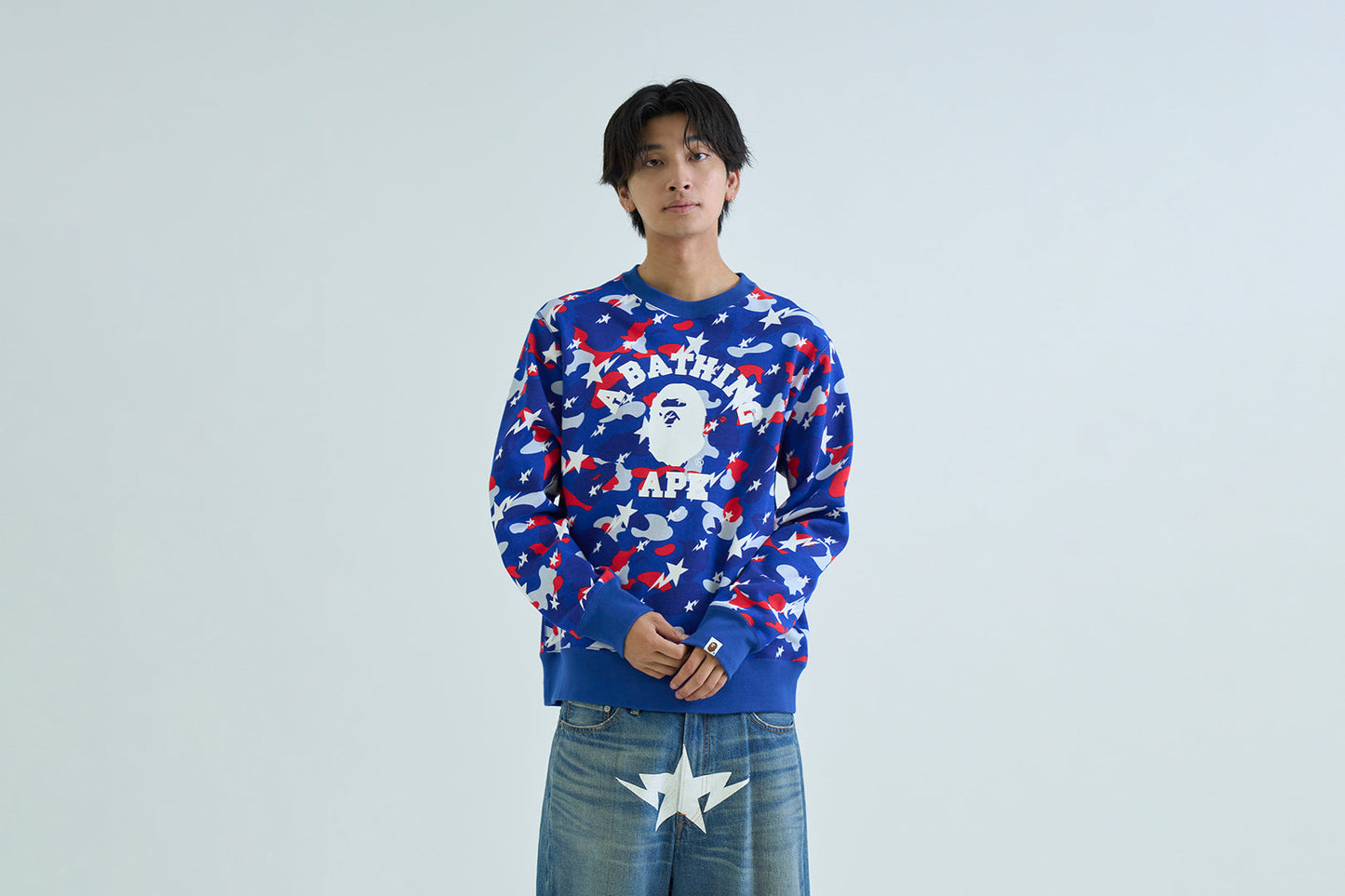 BAPE STA STRIKE CAMO 大學風格圓領運動衫