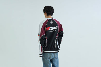 BAPE 足球標誌暖身放鬆版長袖T恤