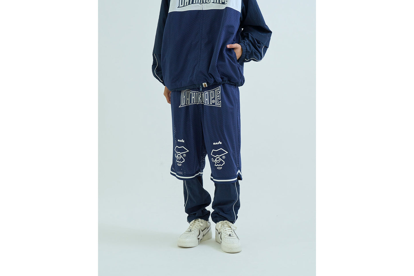 BAPE LAYERED TRACK PANTS