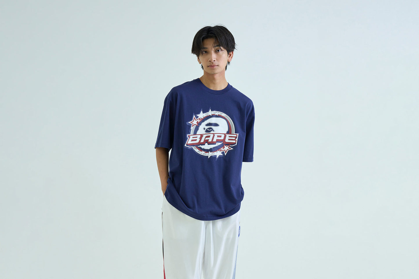BAPE TWIN STA LOGO 寬鬆版T恤