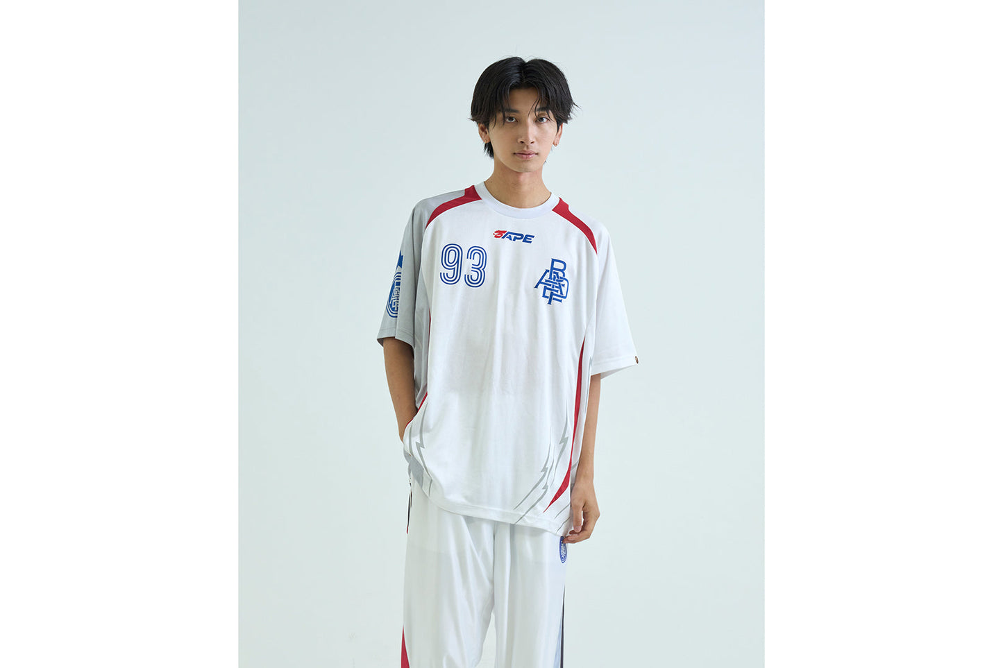 BAPE APA FRAME PATTERN MULTI LOGO RELAXED FIT 足球球衣