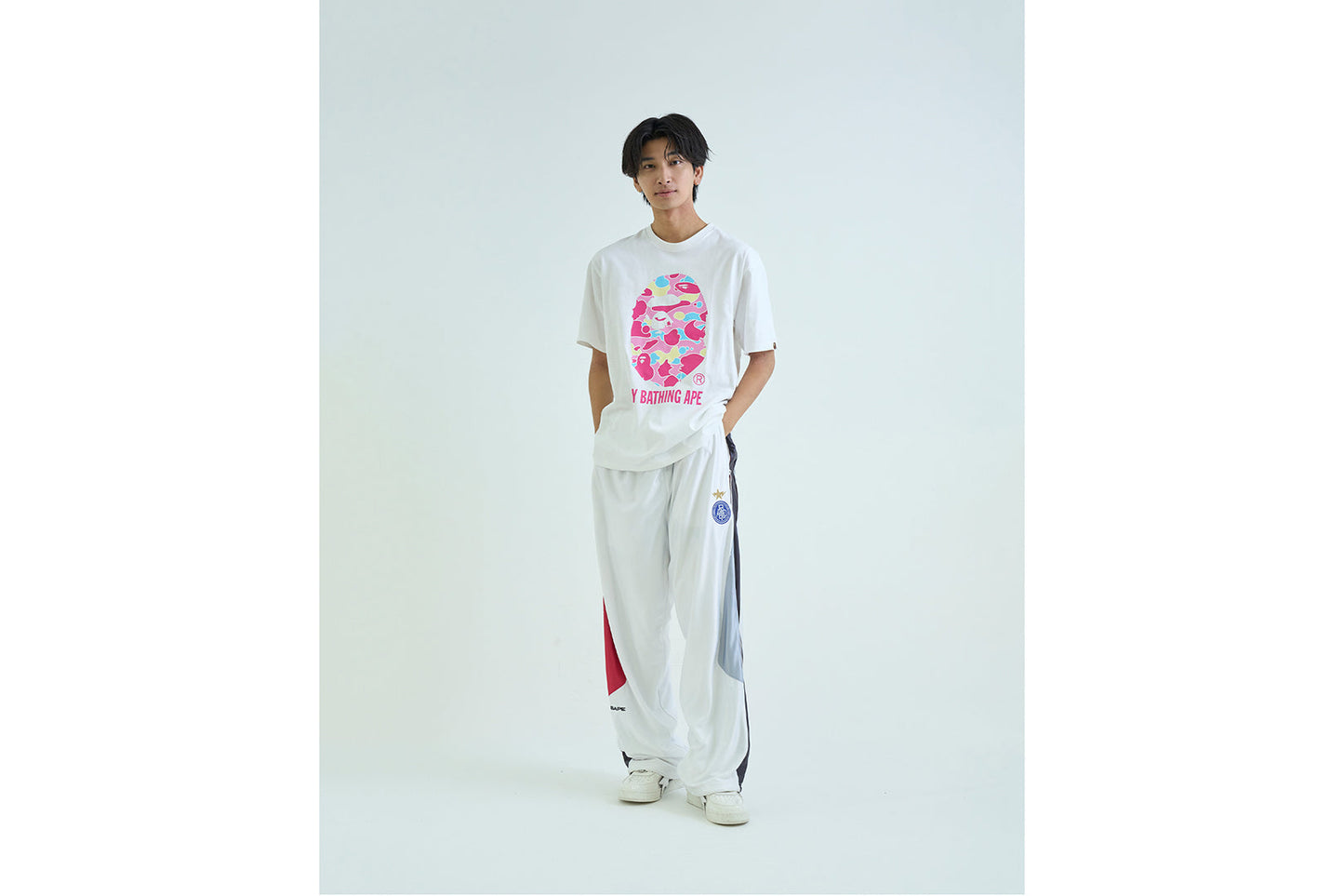 BAPE STA CAMO SHARK FACE RELAXED FIT TEE