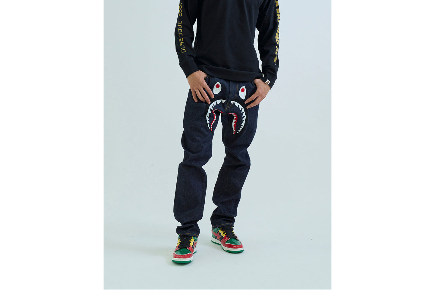BAPE SHARK 13 OZ 牛仔褲
