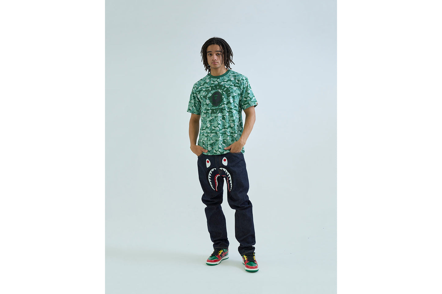 BAPE SHARK 13 OZ 牛仔褲